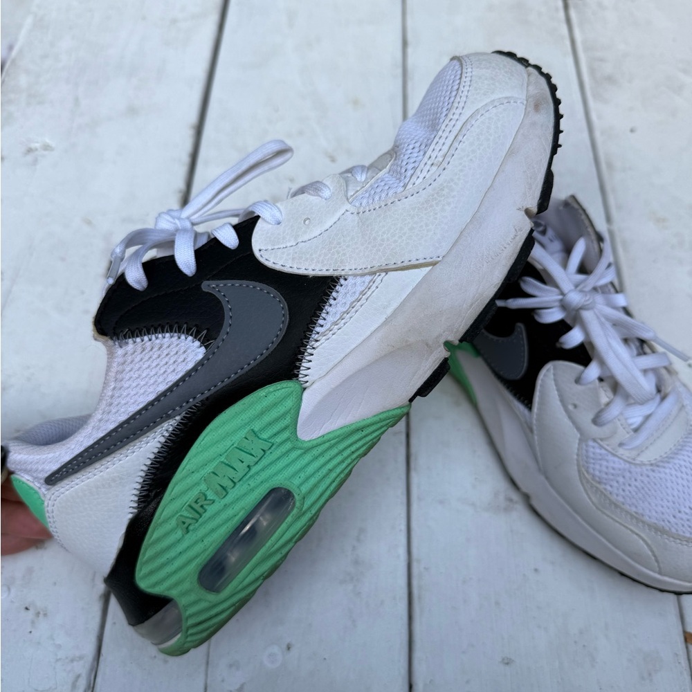 Nike Air Max Excee White and Mint Sneakers, Size 8